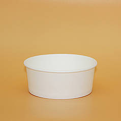 Салатник паперовий круглий 750 мл Без кришки, Білий 50 шт./пач.