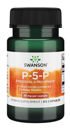 Swanson P-5-P Pyridoxal-5-Phosphate 20 mg 60 Caps, фото 1