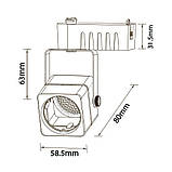 Трековий поворотний Світильник під лампу MR16 Horoz "RABAT", фото 2