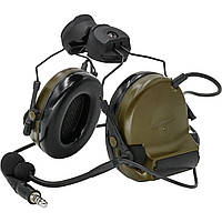 Активные наушники с микрофоном COMTAC II HEADSET-FG с креплением на FAST шлем