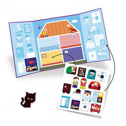 Творчий набір багаторазовий з переміщуваними наклейками Djeco Будинок DJ09072