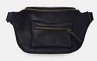 Поясная сумка «Beltee» вместительная цвет: бордо, коньяк, черный, синий, коричневый, серый, зеленый, красный Черный