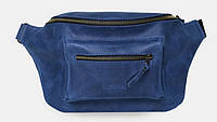 Поясная сумка «Beltee» вместительная цвет: бордо, коньяк, черный, синий, коричневый, серый, зеленый, красный Синий
