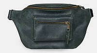 Поясная сумка «Beltee» вместительная цвет: бордо, коньяк, черный, синий, коричневый, серый, зеленый, красный Зеленый