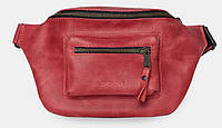 Поясная сумка «Beltee» вместительная цвет: бордо, коньяк, черный, синий, коричневый, серый, зеленый, красный Красный