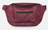 Поясная сумка «Beltee» вместительная цвет: бордо, коньяк, черный, синий, коричневый, серый, зеленый, красный Бордовый