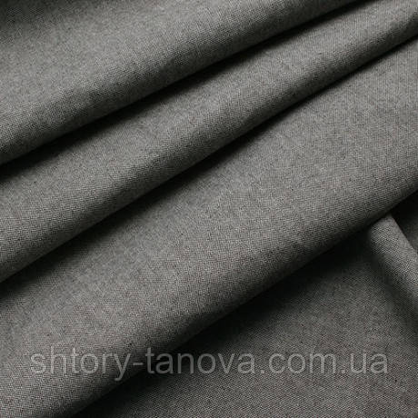 Тканина для портьєр з хлопоком МЕЛАНЖ/КОРИЧНЕВО-СІРИЙ, фото 1