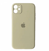 Силиконовый чехол Full Silicone Case для iPhone 14 6.1"/Айфон 14 c закрытым низом и защитой камеры Молочный