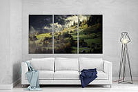 Модульная картина на холсте на стену для интерьера/спальни/офиса DK Карпаты 159x99 см (XL63)
