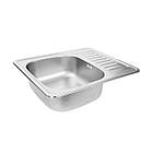 Мийка для кухні PLATINUM з нержавіючої сталі 580x480мм прямокутна 0.8мм PLS-A362, фото 3