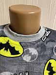Піжама дитяча Бетмен для хлопчика, тепла, махрова, м'яка вельсофт, розміри 92,98,104,110, фото 3