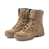 Зимові тактичні чоловічі черевики, зимові берці model-8011 натуральна шкіра, фото 2