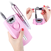 Фрезер аккумуляторный для маникюра Mobile Drill BQ-101 45W (35000 об/мин), Розовый / Мини аппарат для маникюра