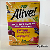 Nature s way Alive Women's energy complete multivitamin комплексні мультивітаміни для жінок, 50 таблеток