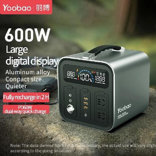 Портативна станція Power Station Yoobao EN600S 135200mHa PD+QC 220V Black