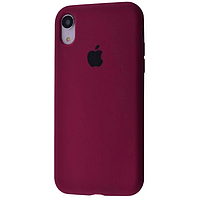 Чехол Silicone Case Full для iPhone XR marsala