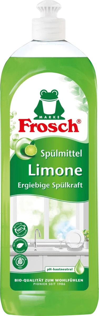 Рідина для миття посуду Frosch Spülmittel Limonenfrische, 750 мл