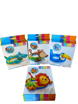 Дитячий надувний круг Intex 58221B (71х56 см) (Крокодил), фото 3