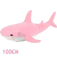 Кумедна м'яка іграшка Акула Blahaj 100 см Рожева, Плюшева подушка-іграшка у вигляді тварини