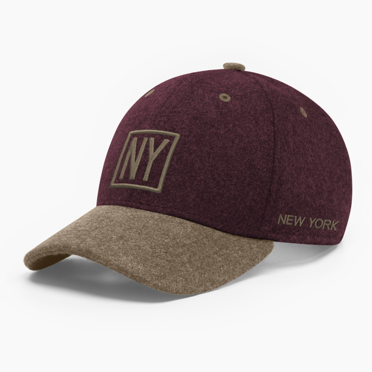 Зимова бейсболка без застібки INAL Нью Йорк NY New York S / 53-54 Бордовий 60653, фото 1