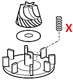 126765517 Пружина(у вертикальний двигун кавомолки під ножі), Vienna, Magic, Royal, фото 2