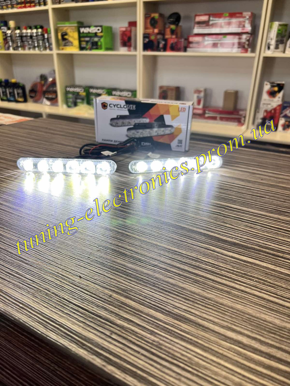 Дневные ходовые огни с линзами 6 LED CYCLONE яркие Светодиодные фары дополнительная дхо денні огні для авто - фото 7 - id-p1186421765