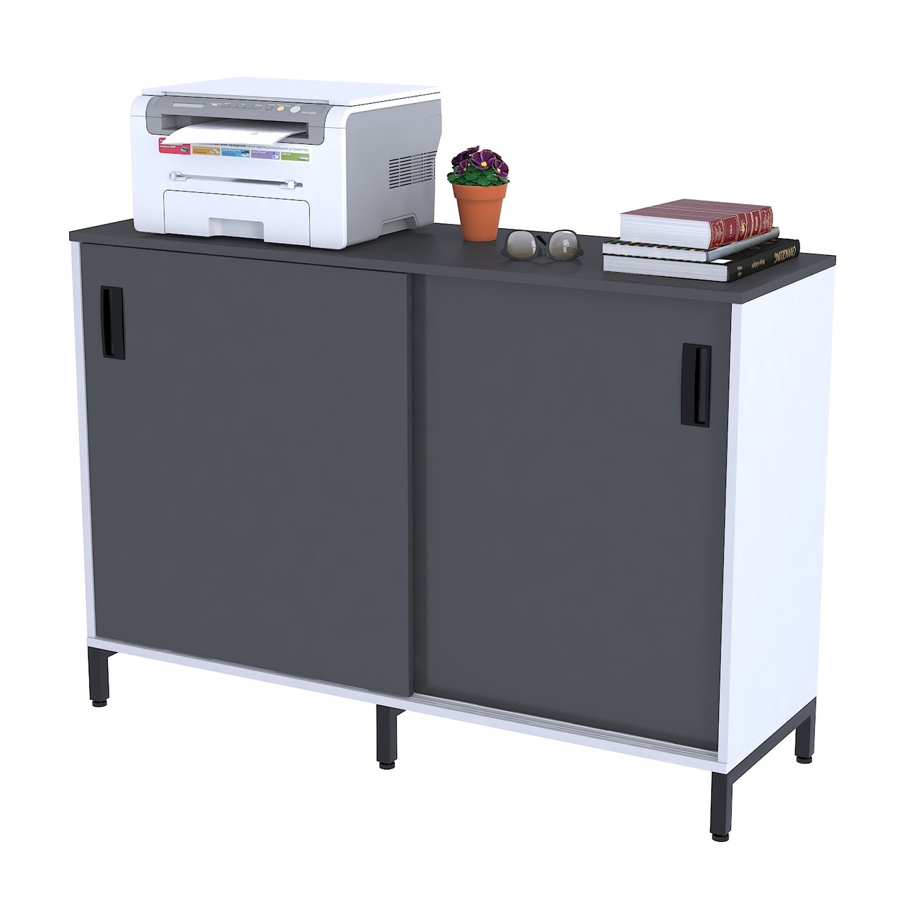 Тумба офісна LS-1200-830 біла Антрацит