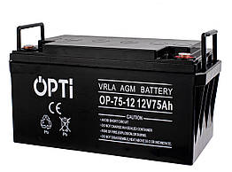 Акумулятор для ДБЖ UPS AGM OPTI 12V 75Ah