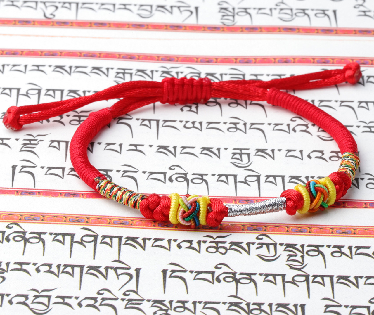 Сакральный Тибетский браслет ручной работы на здоровье, защиту, богатство с секретным оберегом - фото 6 - id-p1693965809