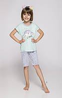 Пижама детская TARO 2202 AMELIA SS19, размер 110, хлопок, 98 мятный