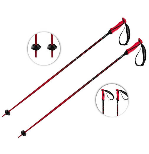 Палиці гірськолижні Volkl Phantastick Ski Poles (16 mm) 110 Red-Black, фото 1
