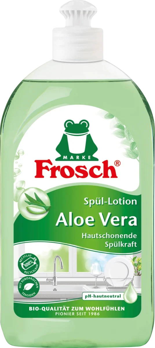 Рідина для миття посуду Frosch Spülmittel - Lotion Aloe Vera, 500 мл