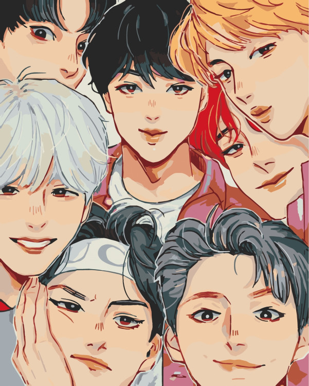 Картина за номерами BTS. Art 40*50 см ArtCraft 10277-AC pbn-a