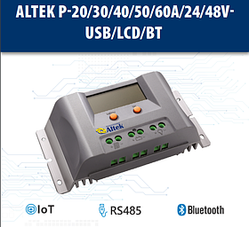 Контролер заряду для сонячних панелей ALTEK P-30А/24V-USB/LCD