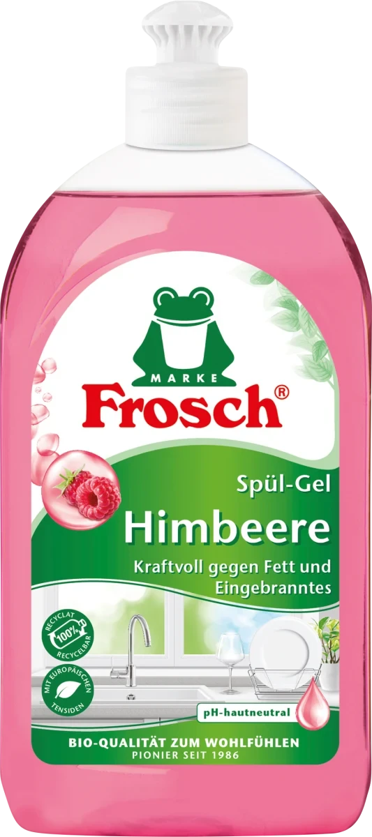 Рідина для миття посуду Frosch Spül - Gel Himbeer, 500 мл