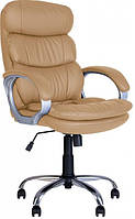 Офисное компьютерное кресло руководителя Дольче Dolce Tilt CHR68 экокожа ECO-01 Бежевый Новый Стиль IM