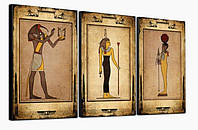 Модульна картина на полотні на стіну для інтер`єру/спальні/прихожої DK Стародавній Єгипет 53х100 см (541_3)