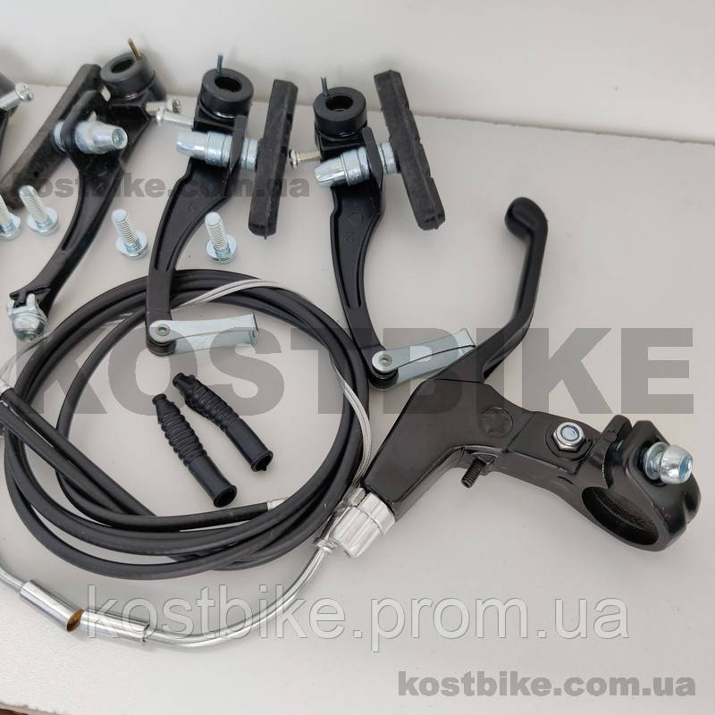 Тормоза ободные v-brake (зад перед) для велосипеда, полный комплект ...