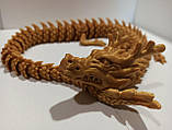 60 см. Рухома іграшка дракон. 3D-друк безпечним органічним пластиком. (Подарунок, статуетка, декор), фото 4