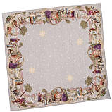 Скатертина Новорічна "Вифлеємське диво" 97х100 см. гобеленова, золотий люрекс, фото 9