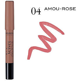 Карандаш для губ матовий Bourjois Velvet The Pencil 04 - Amou-Rose