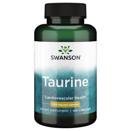 Амінокислота Swanson Taurine 500 mg 100 Caps, фото 1