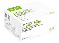 Серветки HOCO Portable Alcohol Disinfection Cotton Wipes антибактеріальні 100 шт