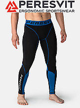 Компресійні штани чоловічі лосини компресійні легінси для єдиноборств Peresvit Air Motion Compression Leggins Black Blue