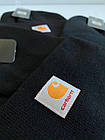 Чоловіча зимова шапка Carhartt чорна акрилова Кархарт, фото 4