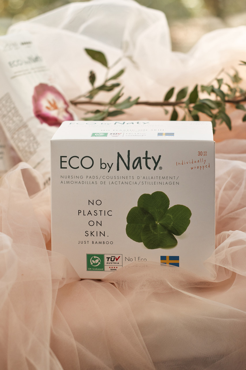 Прокладки бюстгальтерні для гігєни грудей у період лактації ECO BY NATY 30шт. в упаковці, фото 1