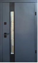 Двері вуличні зі склопакетом, модель Rio-S антрацит, комплектація Proof Smart Street, замки Kale