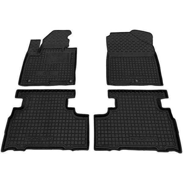 Гумові килимки в салон Kia Sorento 2015-5 місць, фото 1