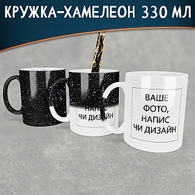 Чашка-хамелеон STAR зі своїм дизайном. Кружка-хамелеон зі своїм фото чи написом.