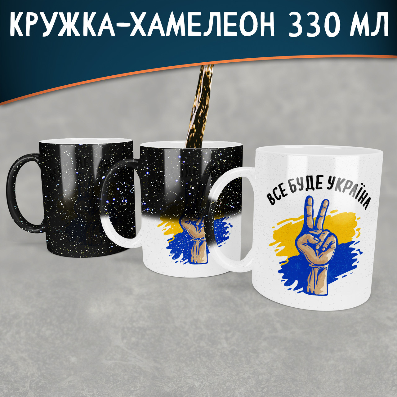 Чашка-хамелеон STAR Все буде Україна victory